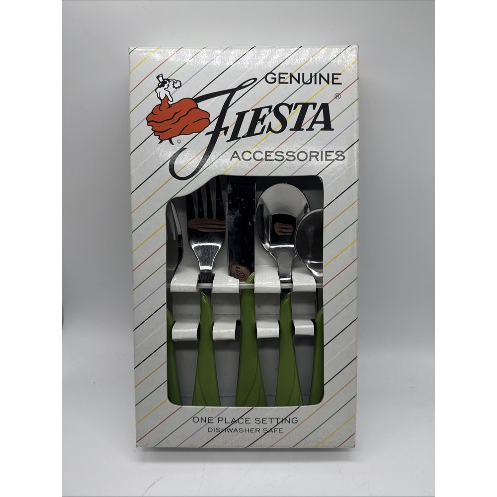 Fiesta Ware Genuine Licensed Accessory Shamrock Silverware Utensil Set 5pc NIB